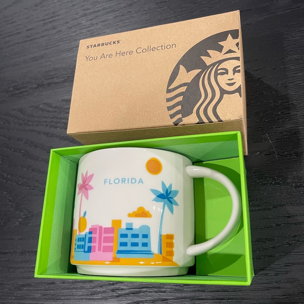 New Florida Starbucks You Are Here Collection 14 Ounce Ceramic Mug